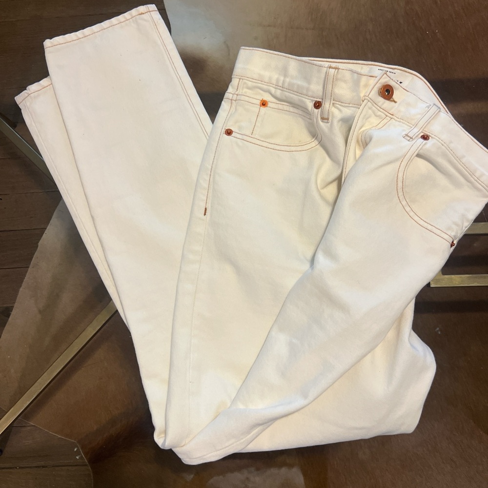 Slvrlake Straight Leg Jeans in Cream